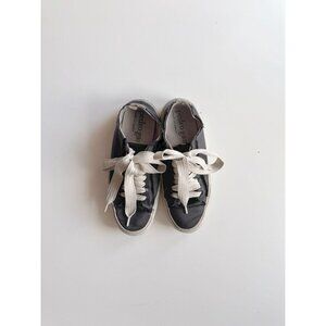 PEDRO GARCIA Parson Black Silk Satin Phat Lace-Up Low-Top Sneakers, Size 38